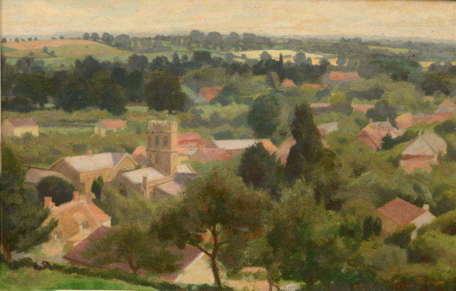 Appraisal: Hubert Arthur Finney British - Looking down over Barringtonsigned lower