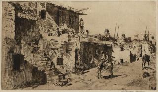 Appraisal: Edward Borein ''Street in Mishongnovi'' signed in pencil in the