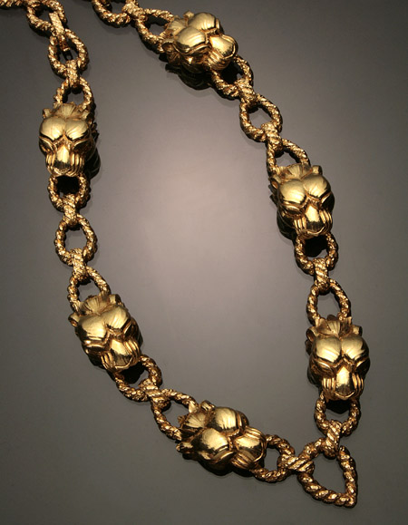 Appraisal: Opera Length -Karat Yellow-Gold 'Lion's Head' Necklace David Webb Weight