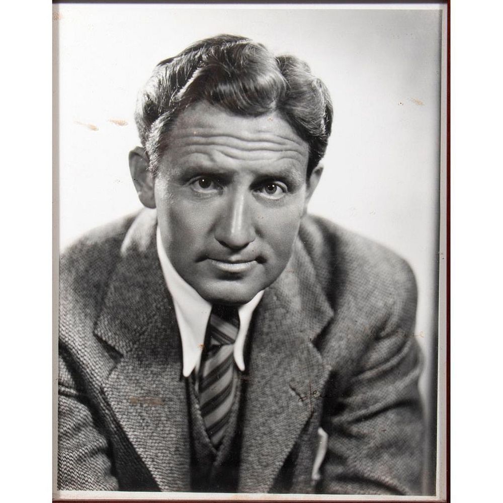 Appraisal: Spencer Tracy Original autographed inscribed photograph Size x Condition Showing