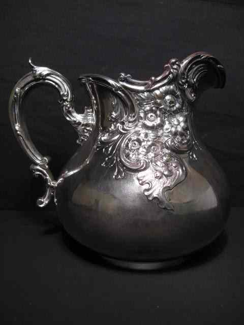 Appraisal: Chased repousse sterling silver pitcher by Dominick Haff for Tilden