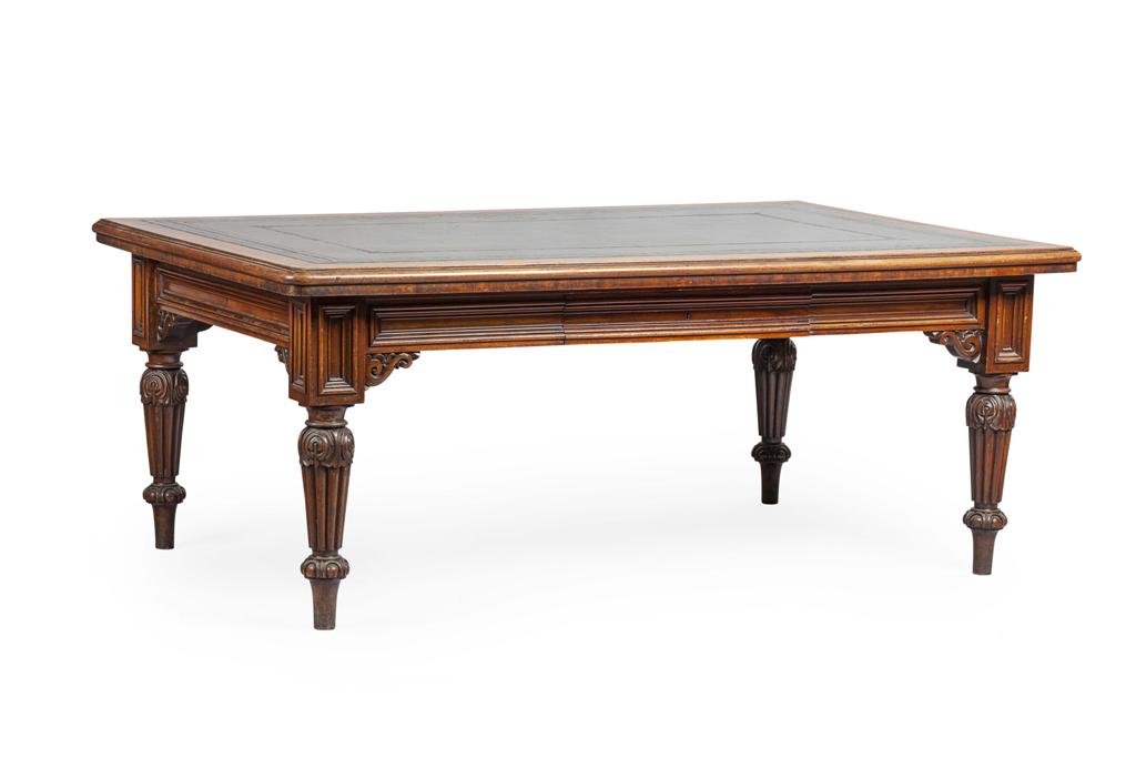 Appraisal: LARGE WILLIAM IV MAHOGANY LIBRARY TABLE CIRCA the rectangular top