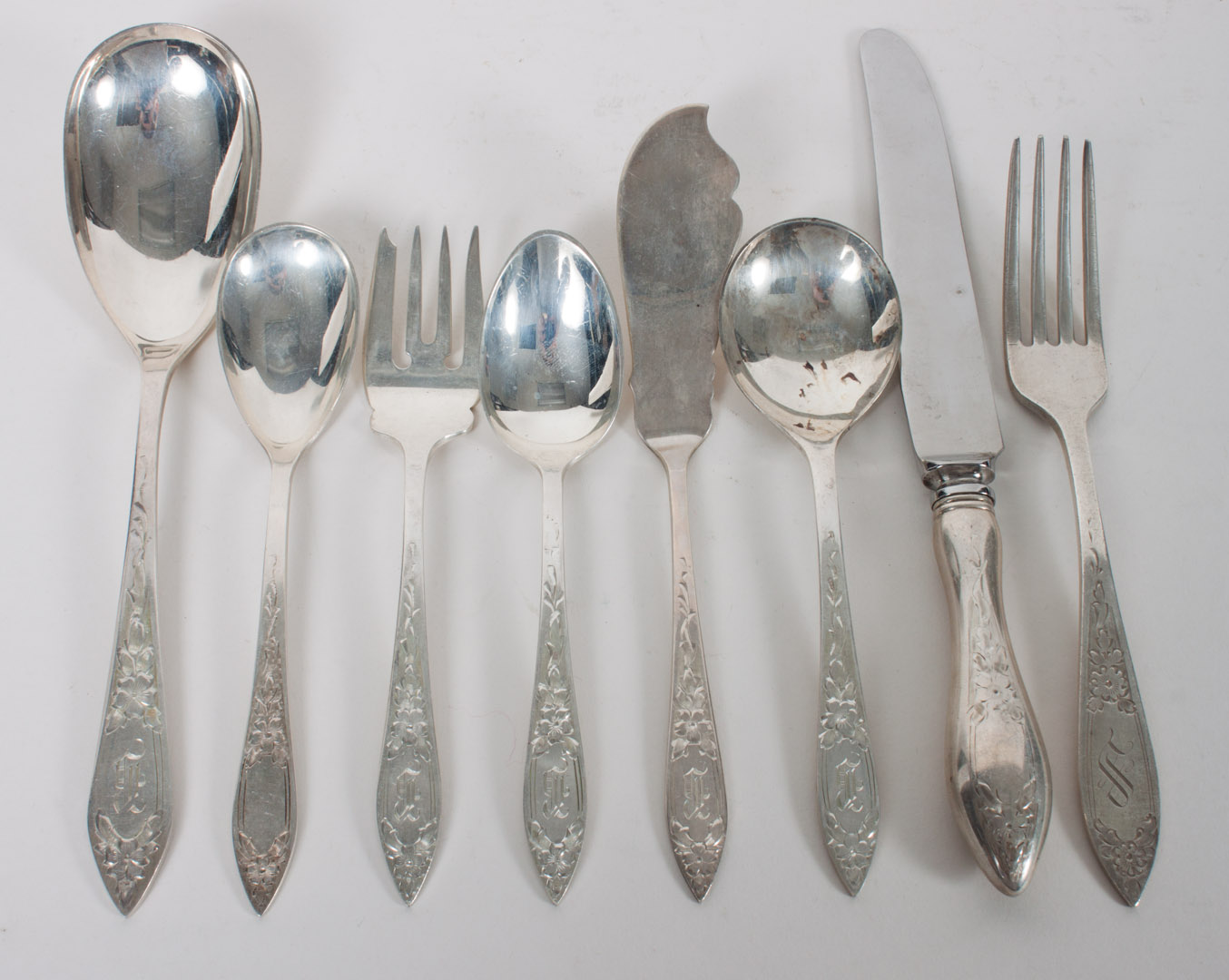 Appraisal: Stieff Lady Claire sterling silver flatware comprising pieces ozt of