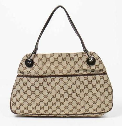 Appraisal: Gucci Eclipse handbag in GG monogram canvas with gunmetal hardware