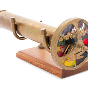 Appraisal: A Glass Kaleidoscope American th Century on a metal stand