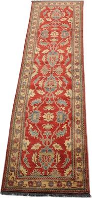 Appraisal: A Fine Kazak Runner Approx '- x '- Low wool