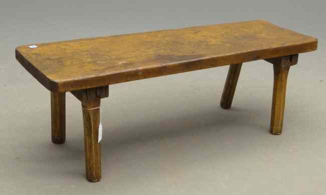 Appraisal: Plank seat bench '' W