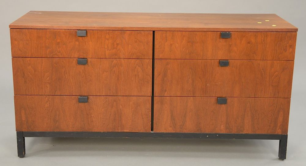 Appraisal: Milo Baughman for Directional rosewood six drawer chest and mirror