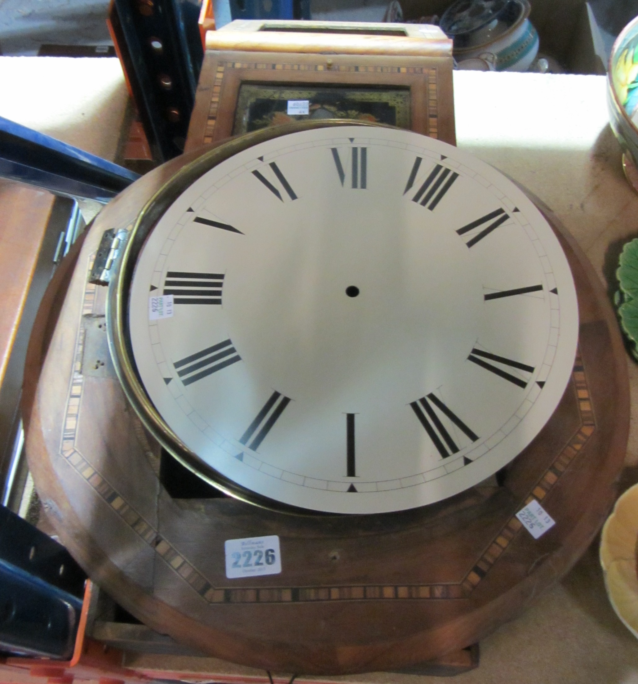 Appraisal: A th century drop dial wall clock a f