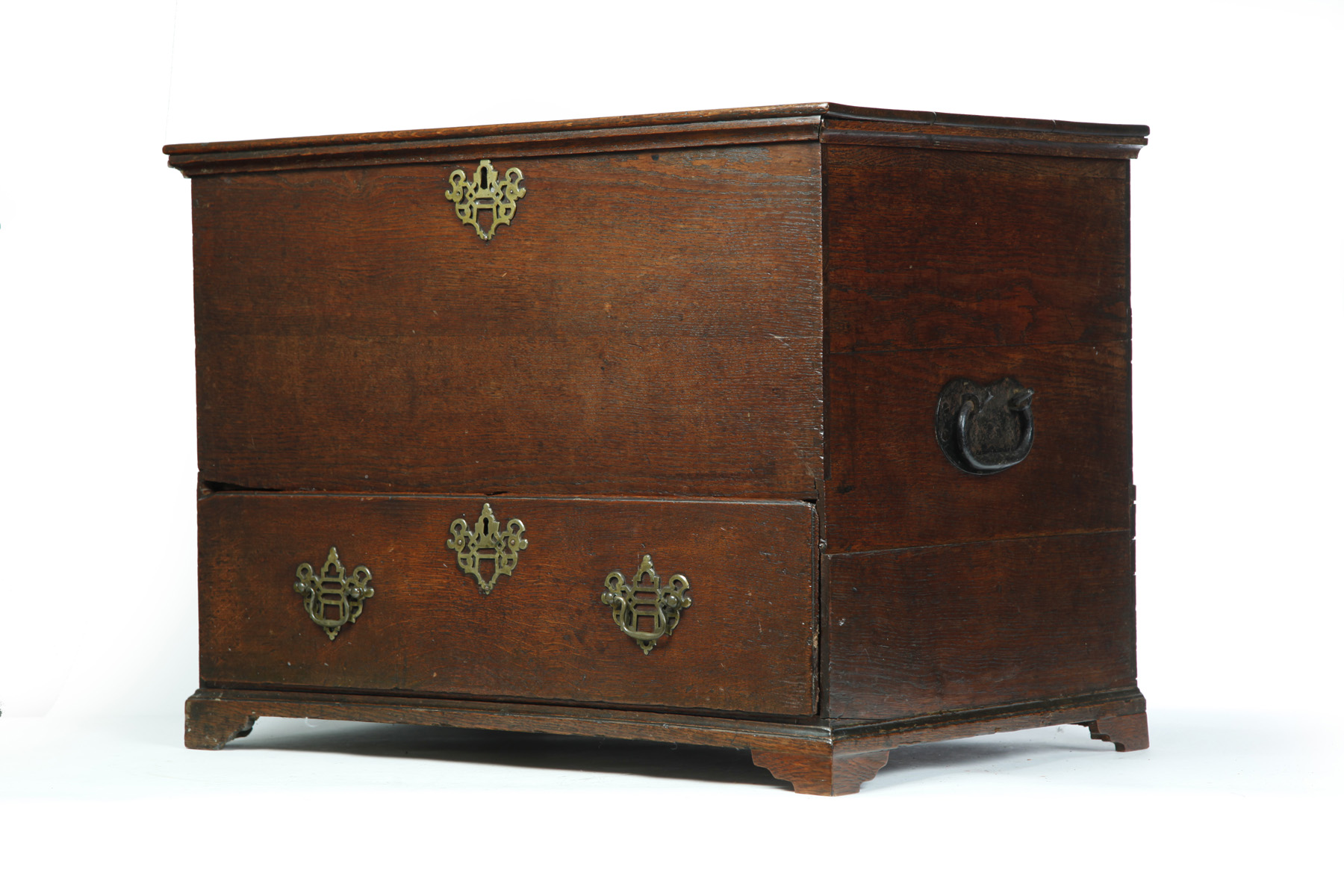 Appraisal: ENGLISH CHIPPENDALE BLANKET CHEST Nineteenth century oak One drawer and