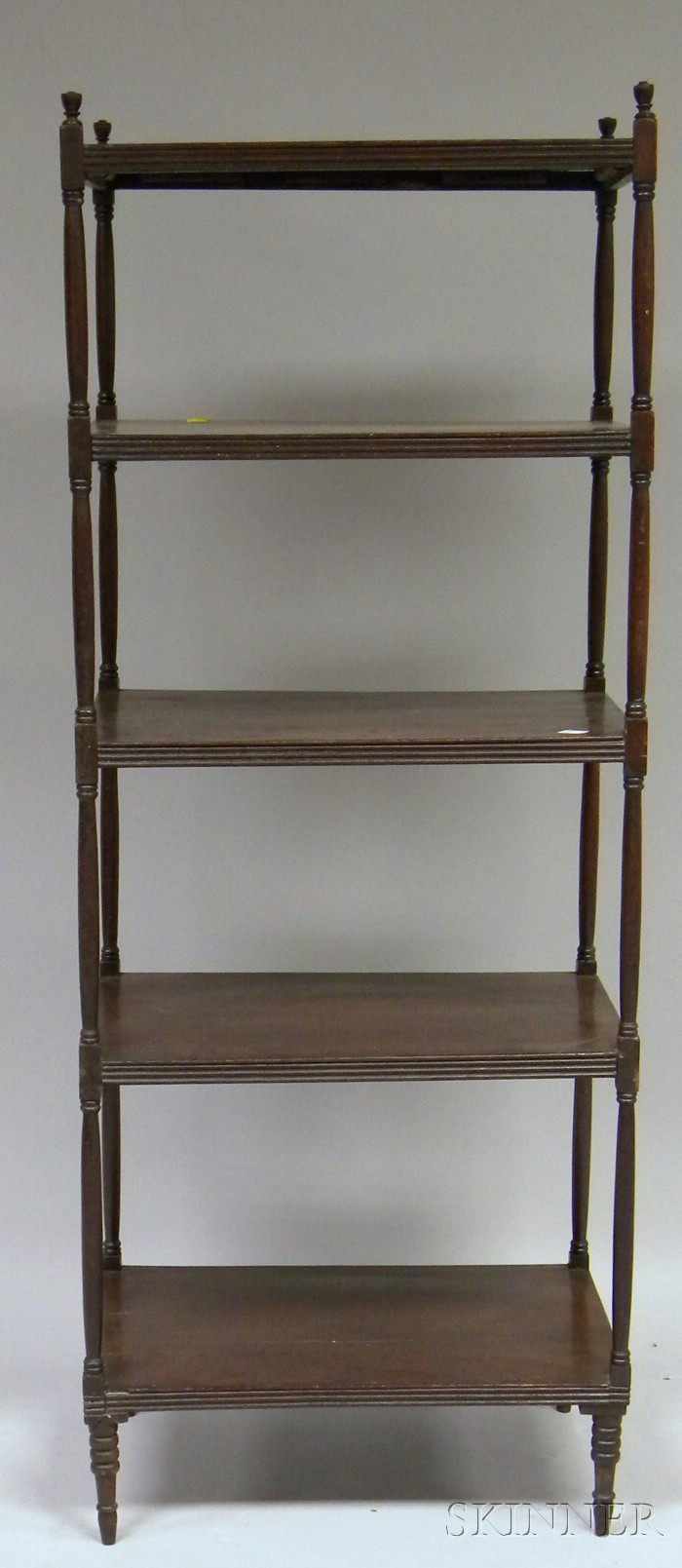 Appraisal: Regency Mahogany Five-tier Etagere ht lg wd in