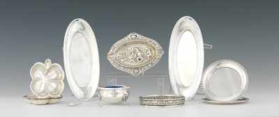 Appraisal: Group of Ten Pieces of Sterling Silver The small oblong