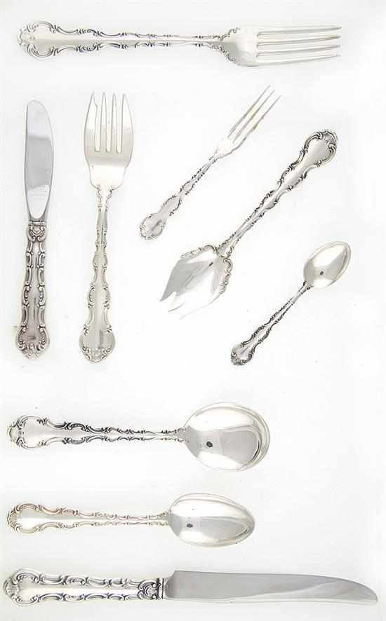 Appraisal: Gorham Strasbourg pattern sterling flatware Rhode Island circa comprising hollow