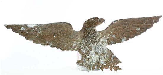 Appraisal: EAGLE PLAQUE Zinc with traces of gilt paint w h