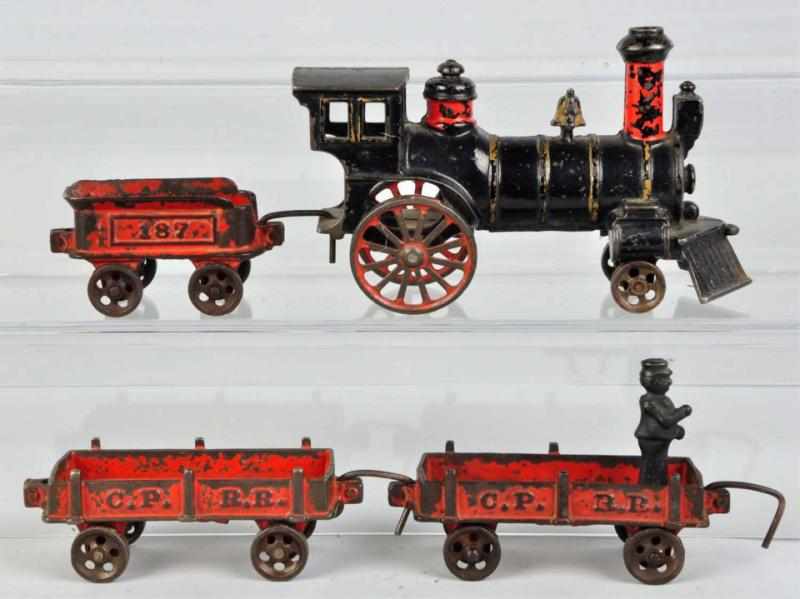 Appraisal: Cast Iron C P R R Floor Train Includes steam