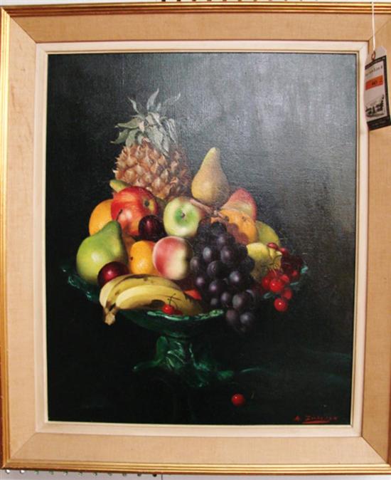 Appraisal: Anna Katrina Zinkeisen British - FRUIT STILL LIFE oil on