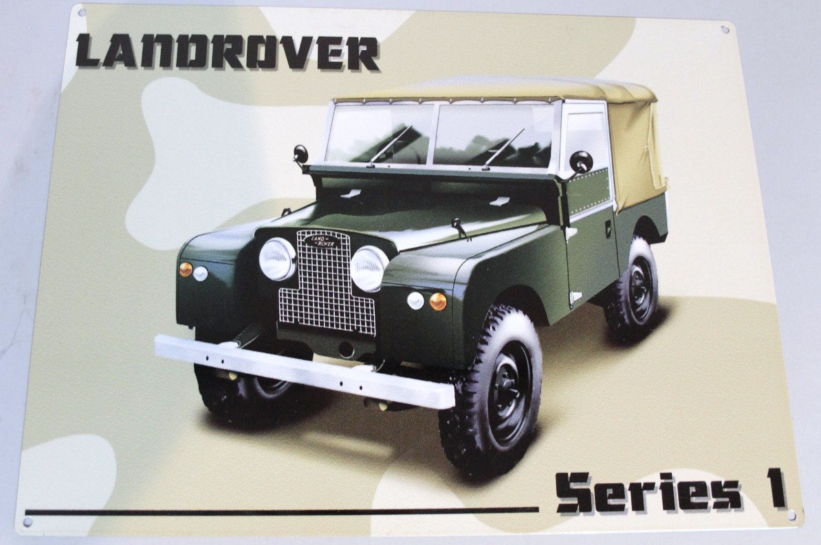 Appraisal: A modern tin Landrover Series One advertising plaque cm x