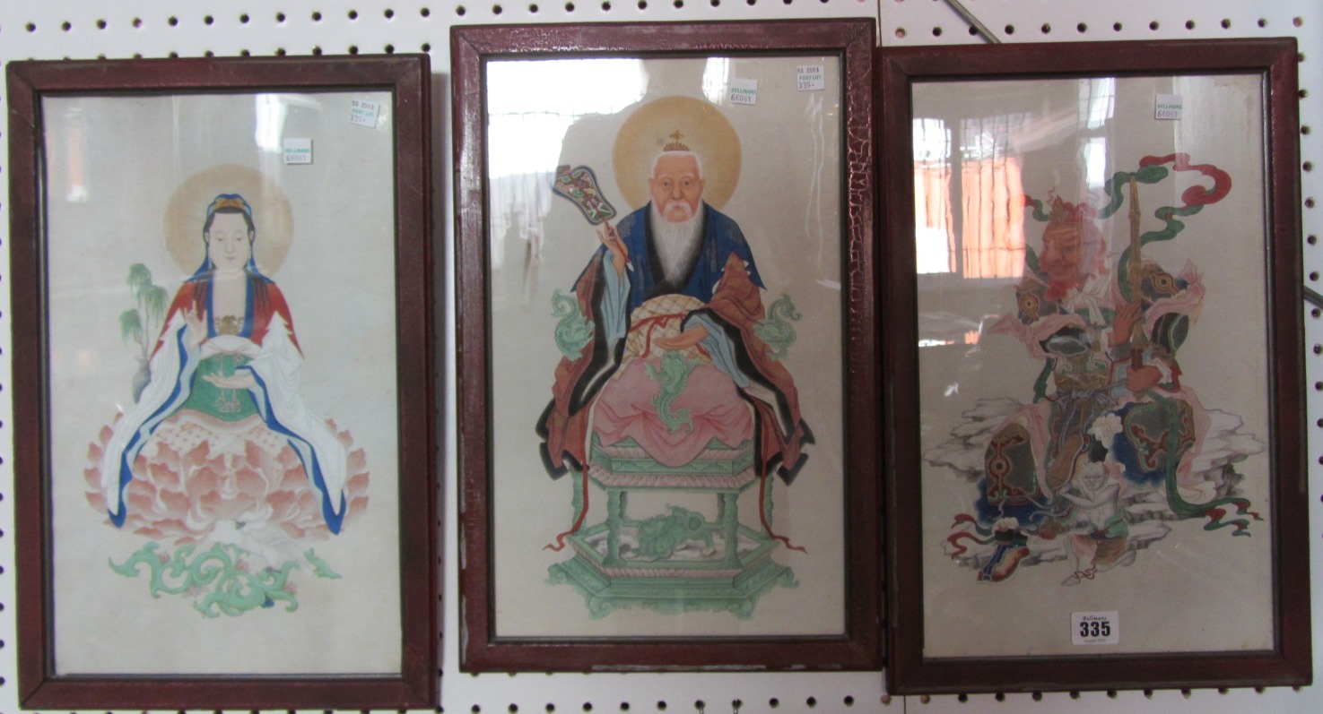 Appraisal: A set of four Chinese paintings late th each painted