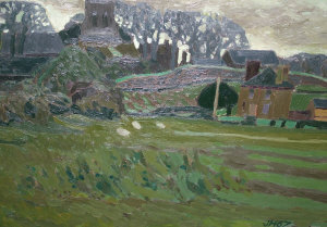 Appraisal: British School late th century- 'View Of Haddenham' oil on