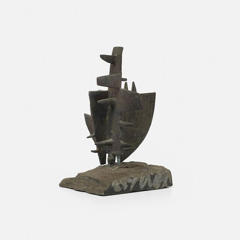 Appraisal: Gio Pomodoro Untitled Gio Pomodoro Untitled cast bronze slate h