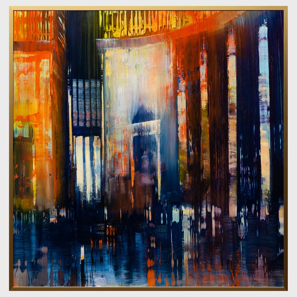 Appraisal: David Dunlop b Rome Pantheon Chromatics Oil on anodized aluminum