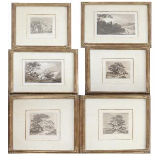 Appraisal: A Set of Framed Sepia Toned Aquatints A set of