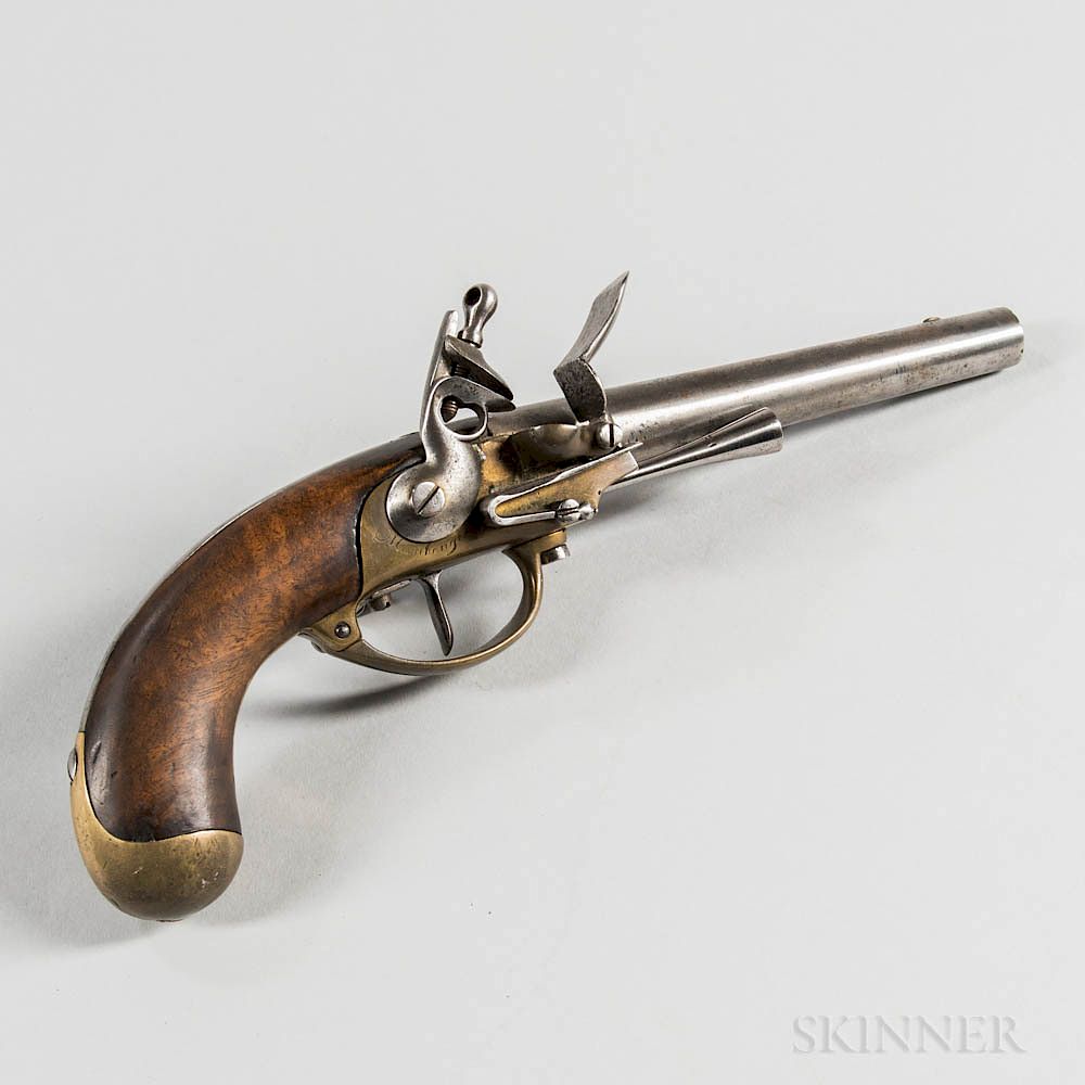 Appraisal: French Model Pistol French Model Pistol c bore walnut stock