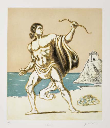 Appraisal: GIORGIO DE CHIRICO Teseo Color etching and aquatint x mm