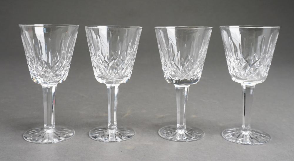 Appraisal: Set of Four Waterford Crystal 'Lismore' Claret Stem Wine Glasses