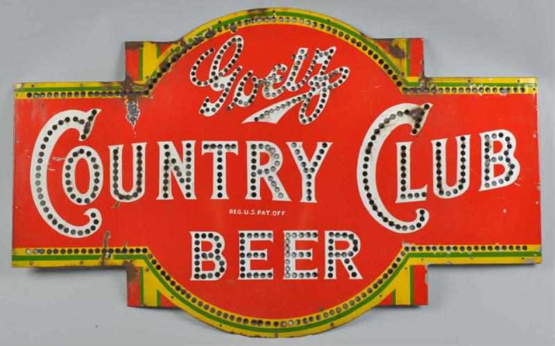 Appraisal: Porcelain Country Club Sign Description s to s M K