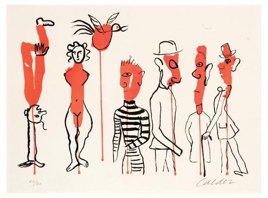 Appraisal: Alexander Calder - six figures lithograph printed in colors signed