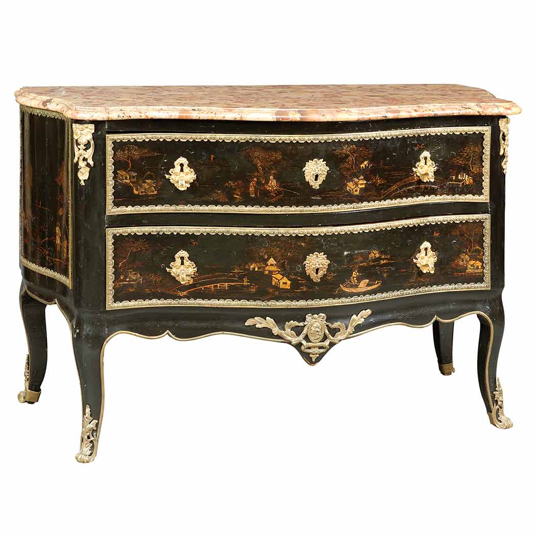 Appraisal: Louis XV Gilt-Bronze Mounted and Lacquer Commode Mid th century