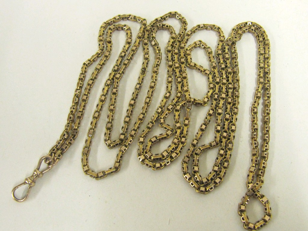 Appraisal: Nine carat gold fancy link guard chain in