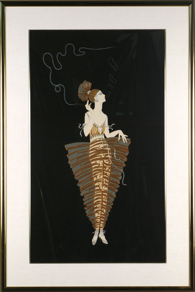 Appraisal: ERTE ROMAIN DE TIRTOFF SERIGRAPH with embossing Russian French -