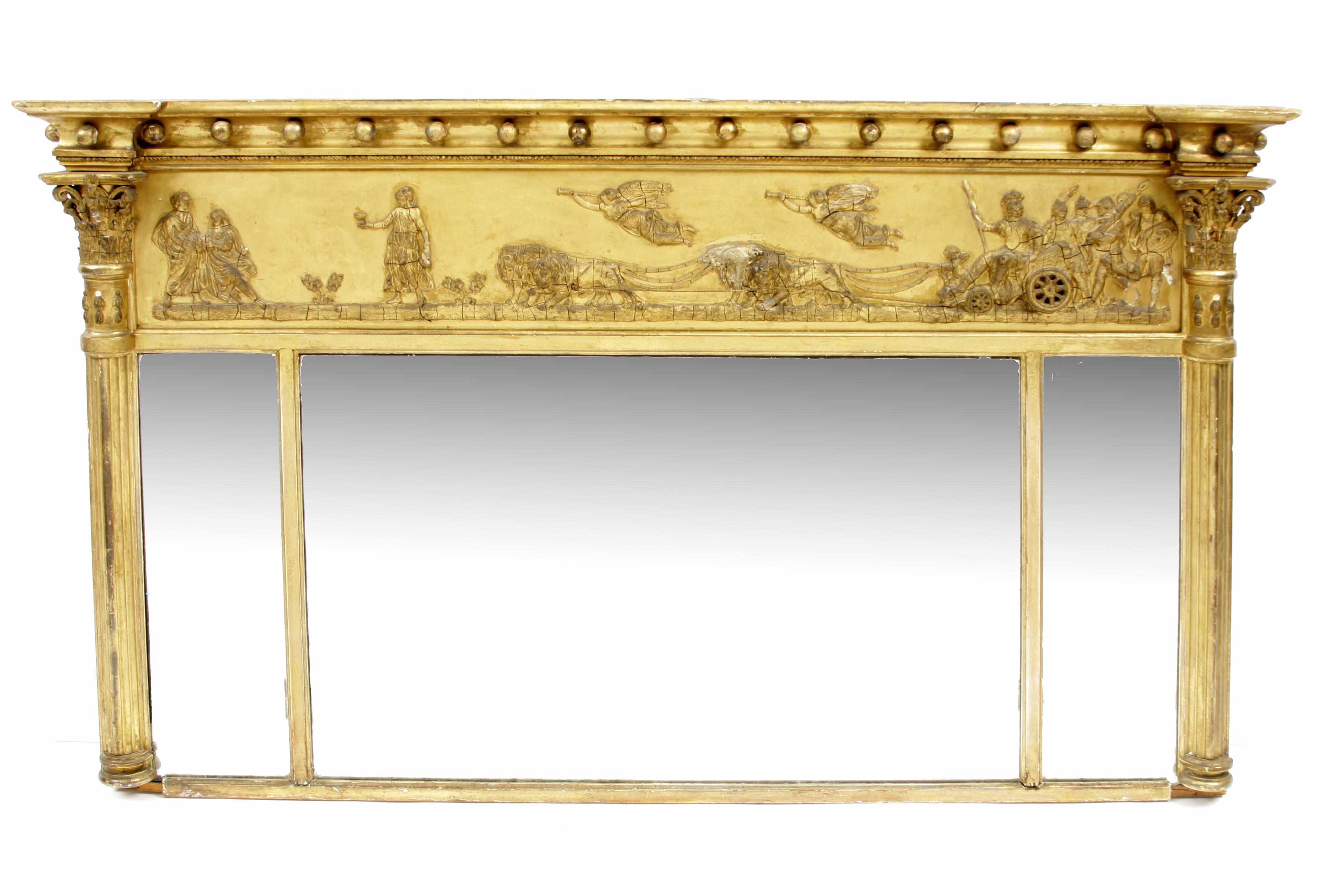 Appraisal: A Regency giltwood mirror th centuryheight in width in