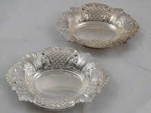 Appraisal: Two silver dishes in original boxes hallmarked Sheffield each measuring