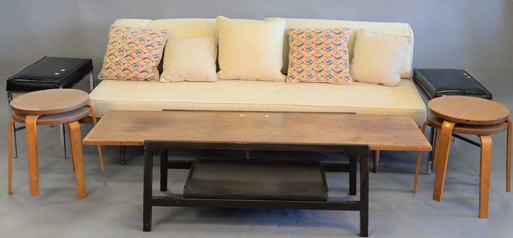 Appraisal: Six piece lot to include Mid-Century sofa lg pair of