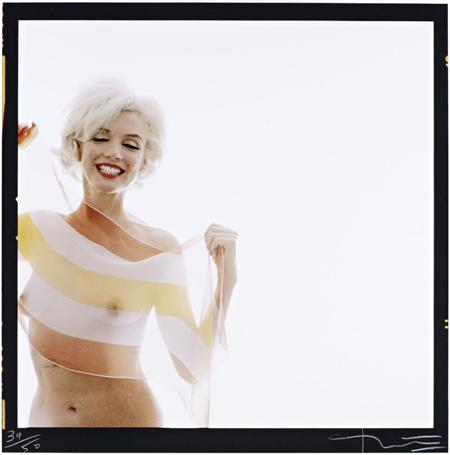 Appraisal: BERT STERN AMERICAN B MARILYN MONROE IN STRIPE SCARF THE