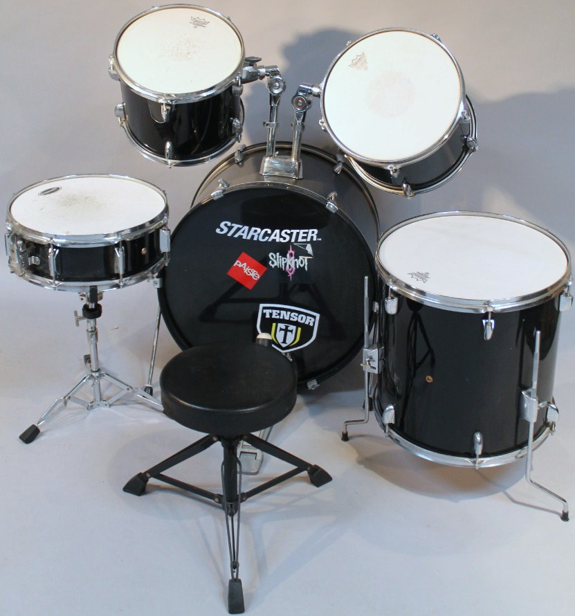 Appraisal: A Starcaster drum kit to include snare base and tom-tom