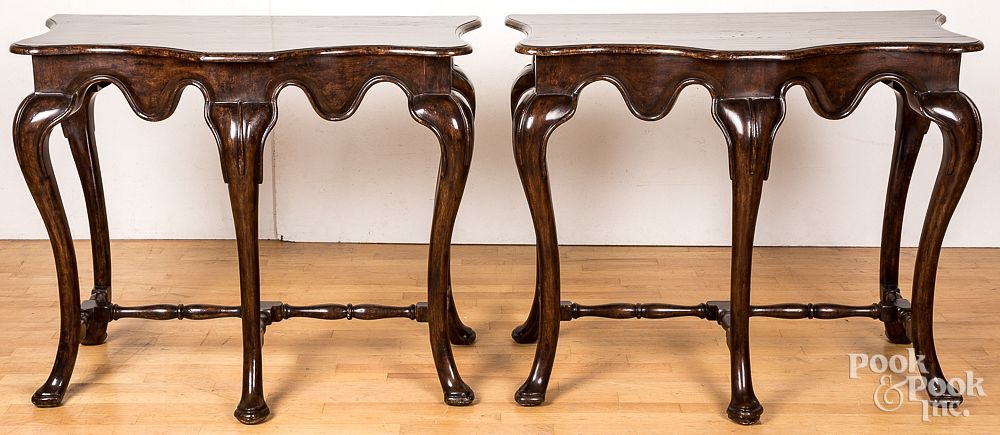 Appraisal: Pair of George II style pier tables Pair of George