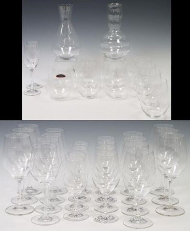 Appraisal: RIEDEL SPIEGELAU COLORLESS GLASS STEMWARE lot of Riedel colorless glass