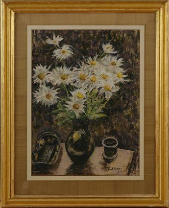 Appraisal: PAUL MAZE - STILL LIFE WITH FLOWERS Pastel on paper