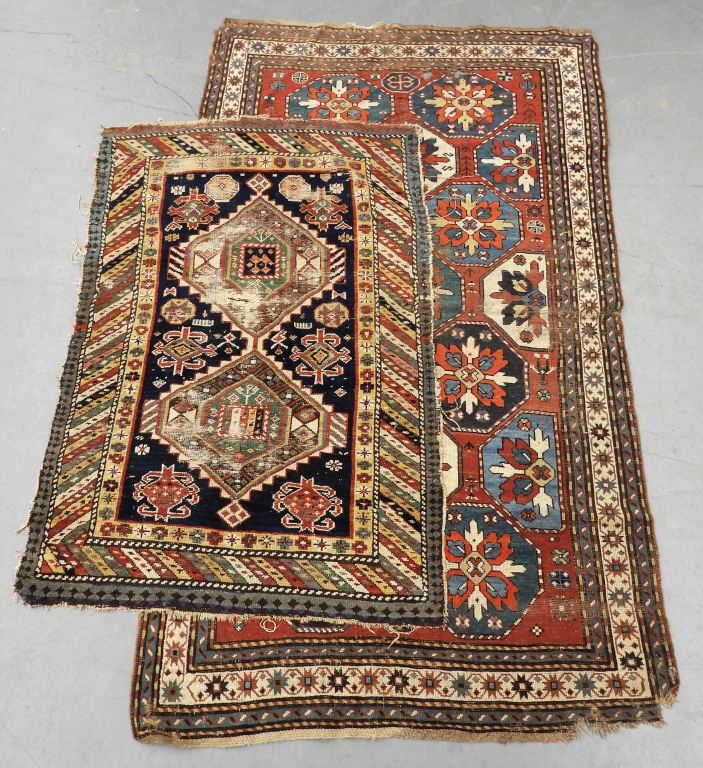 Appraisal: PC CAUCASIAN FLAT WEAVE RUGS Middle East th CenturyIncludes a