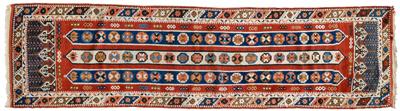 Appraisal: Modern Caucasian style rug multi-colored star designs on blue and