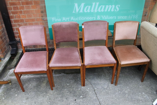 Appraisal: A SET OF FOUR GORDON RUSSELL S DINING CHAIRS each