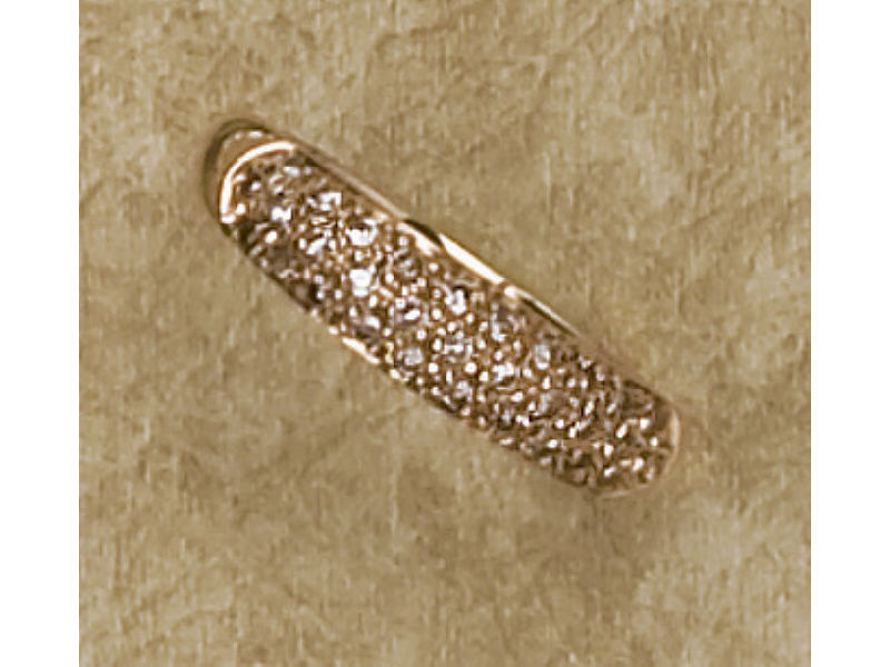 Appraisal: DIAMOND RING k rose gold ring set with pave' set