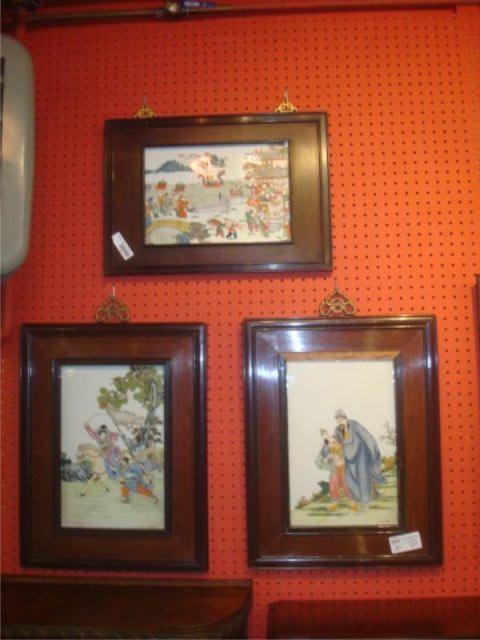 Appraisal: Chinese Porcelain Plaques with Frames From a Larchmont NY home