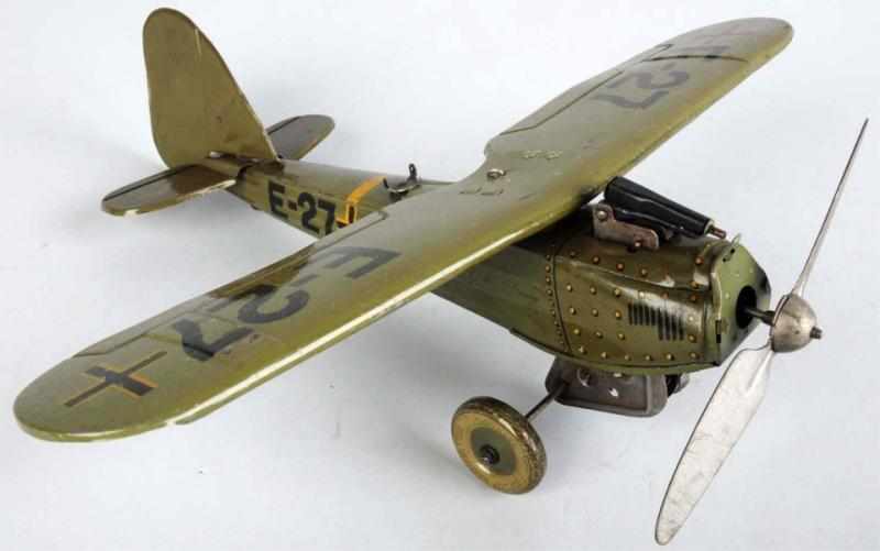 Appraisal: Tin Litho Tippco Airplane Wind-Up Toy German Pre-war Working Scarce