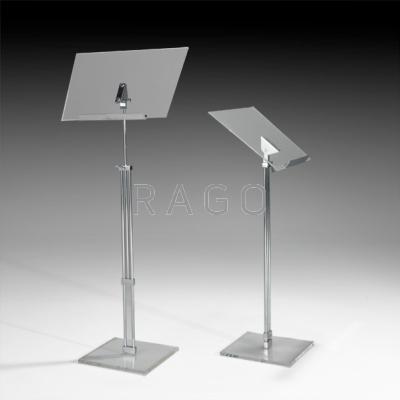 Appraisal: s Pair of music stands Lucite and chromed steel Unmarked