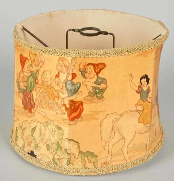 Appraisal: Disney Snow White Silk Lamp Shade Description Made in England